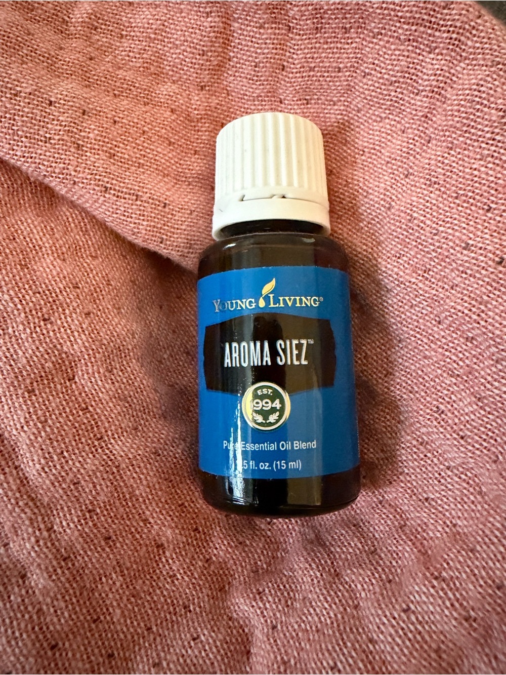 Young Living Aroma Siez Essential Oil — Blue and White Bottle